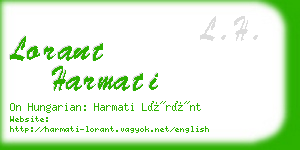 lorant harmati business card